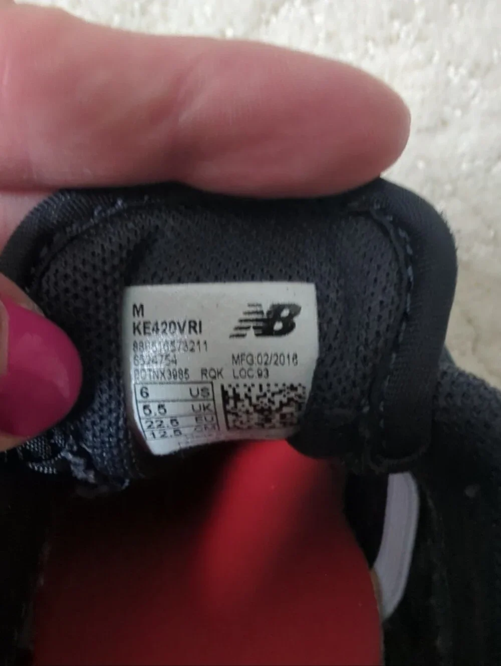 New Balance 420 Kids Navy and Red Velcro Sneakers Toddler Size 6